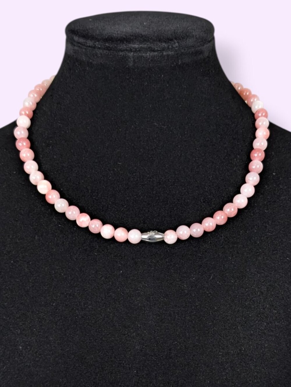 Rose Quartz Beaded Stretch Necklace